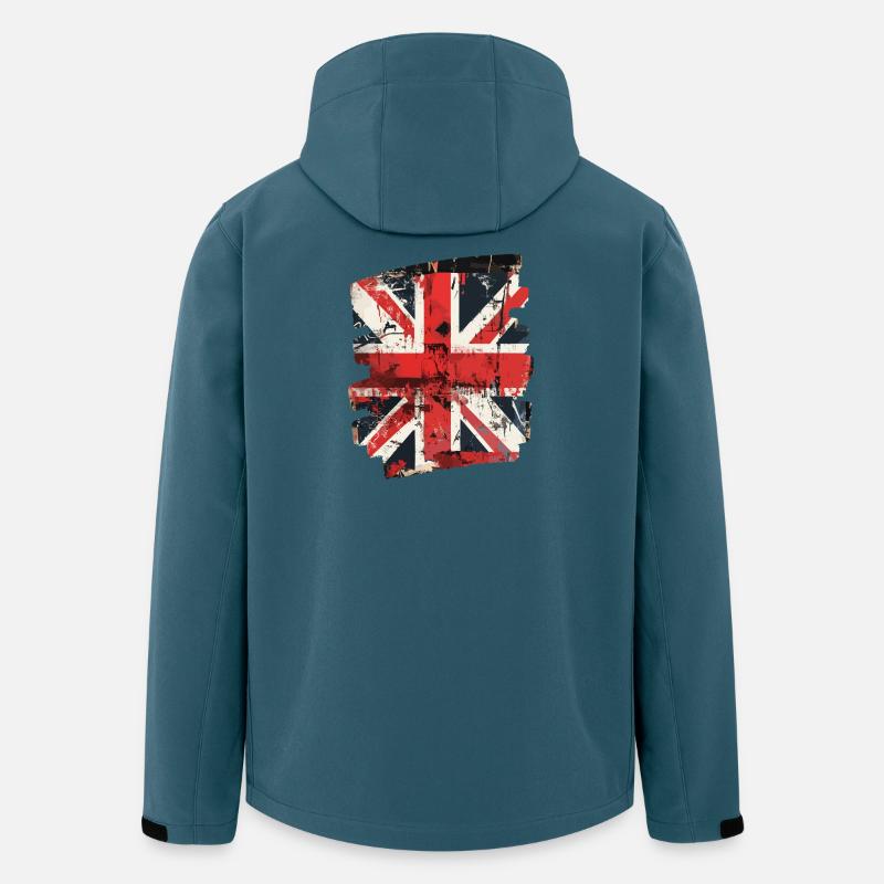 Grossbritannien Flagge England Union Jack - Recycelte Männer Softshell-Jacke von Stanley/Stella - Dunkles Petrol