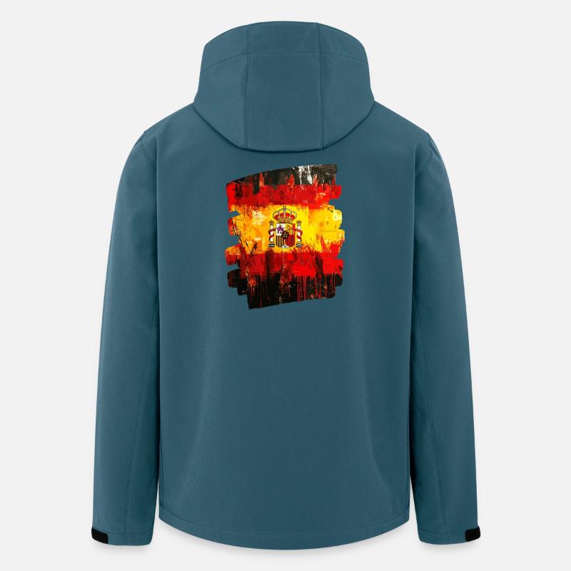 Spanische Flagge Spanien - Recycelte Männer Softshell-Jacke von Stanley/Stella - Dunkles Petrol