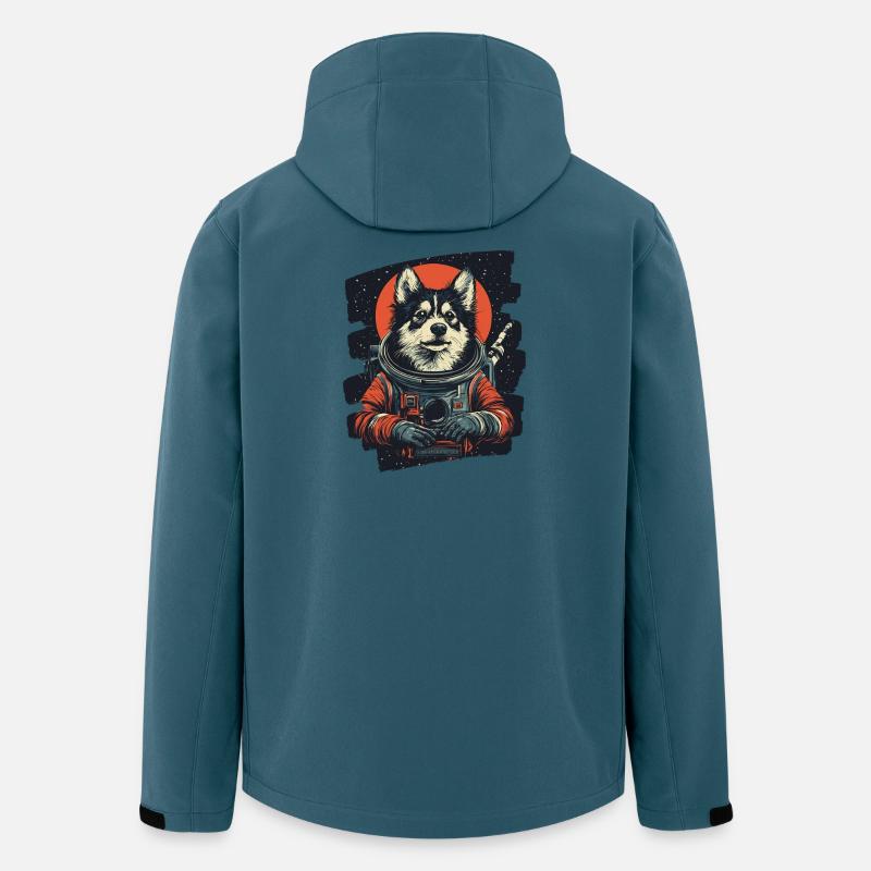 Husky Astronaut - Recycelte Männer Softshell-Jacke von Stanley/Stella - Dunkles Petrol