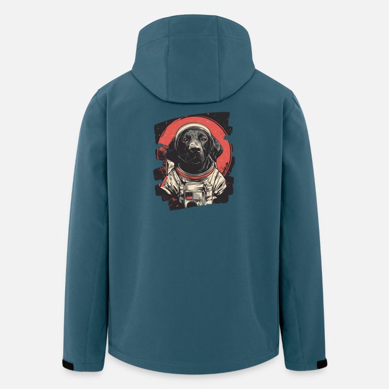 Labrador Astronaut - Recycelte Männer Softshell-Jacke von Stanley/Stella - Dunkles Petrol