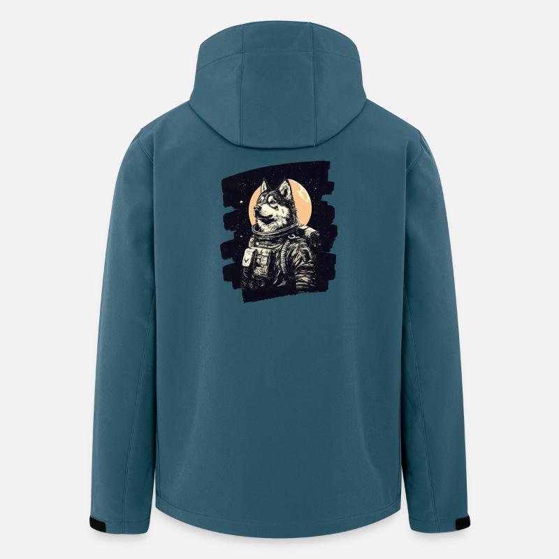 Husky Astronaut - Recycelte Männer Softshell-Jacke von Stanley/Stella - Dunkles Petrol