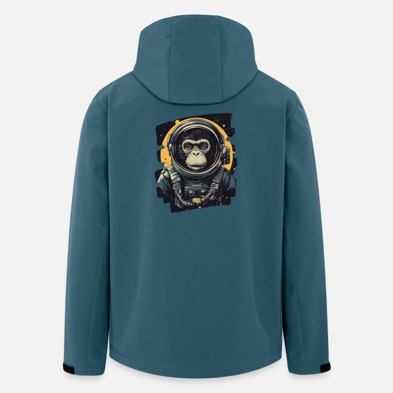 Affe Astronaut - Recycelte Männer Softshell-Jacke von Stanley/Stella - Dunkles Petrol