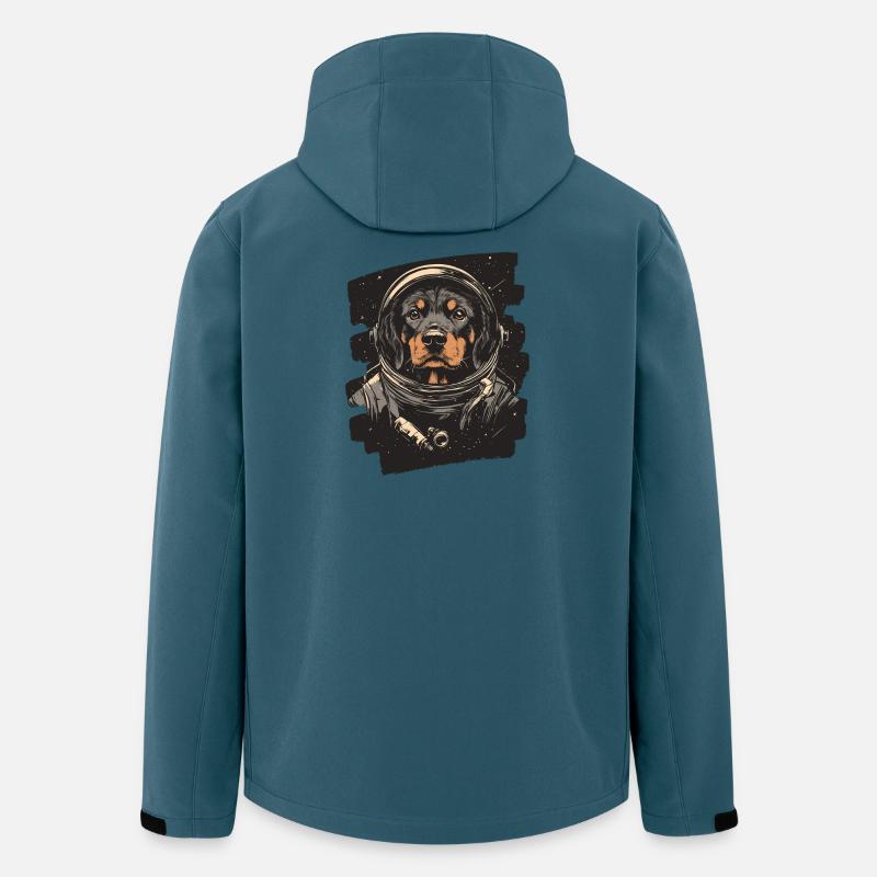 Rottweiler Astronaut - Recycelte Männer Softshell-Jacke von Stanley/Stella - Dunkles Petrol