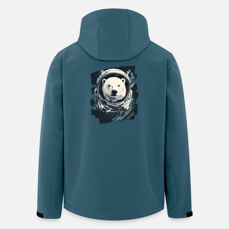 Eisbär Astronaut - Recycelte Männer Softshell-Jacke von Stanley/Stella - Dunkles Petrol