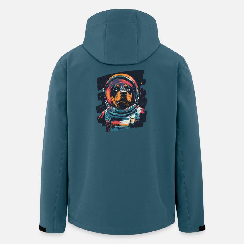 Rottweiler Astronaut - Recycelte Männer Softshell-Jacke von Stanley/Stella - Dunkles Petrol