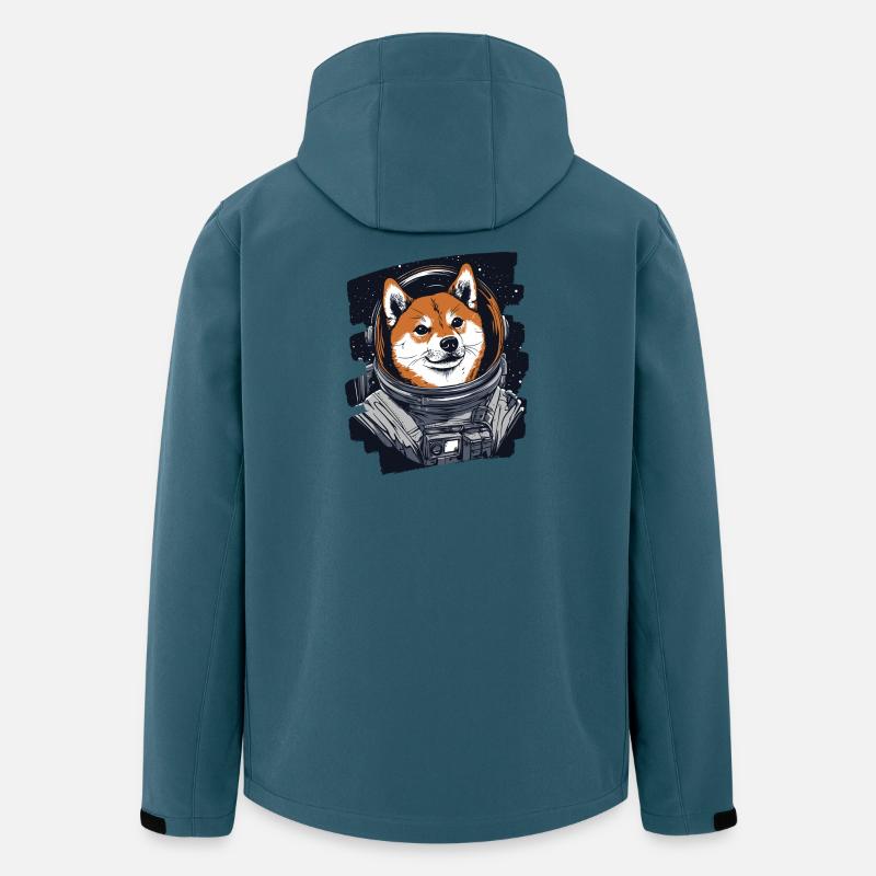Shiba Inu Astronaut - Recycelte Männer Softshell-Jacke von Stanley/Stella - Dunkles Petrol