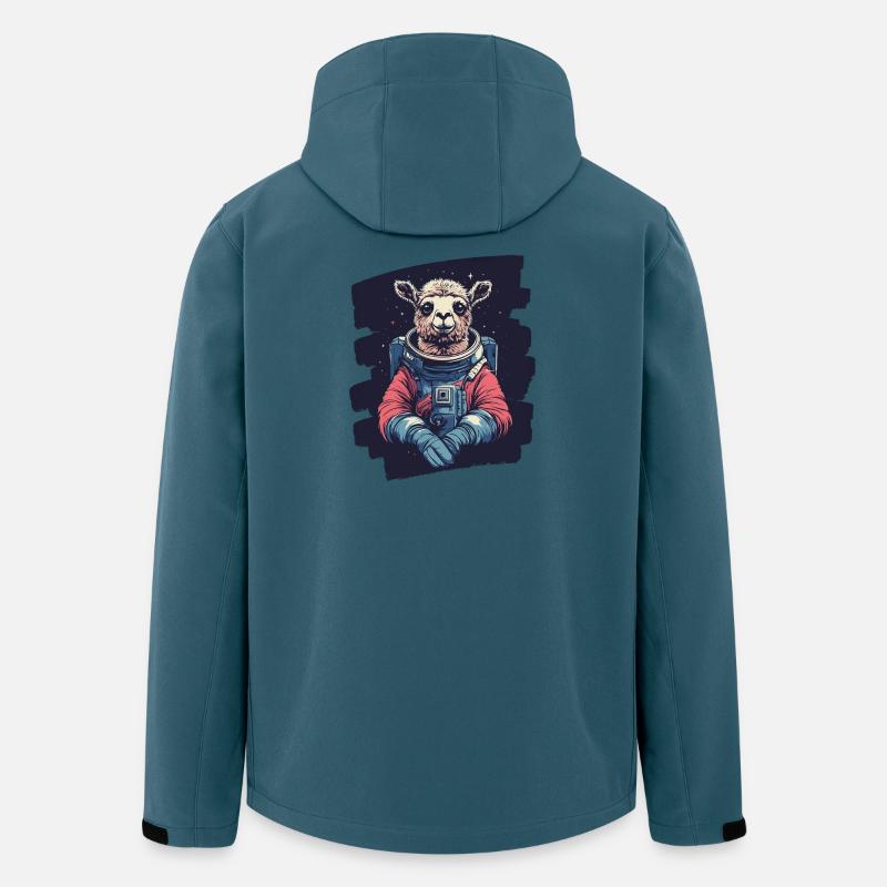 Lama Astronaut - Recycelte Männer Softshell-Jacke von Stanley/Stella - Dunkles Petrol