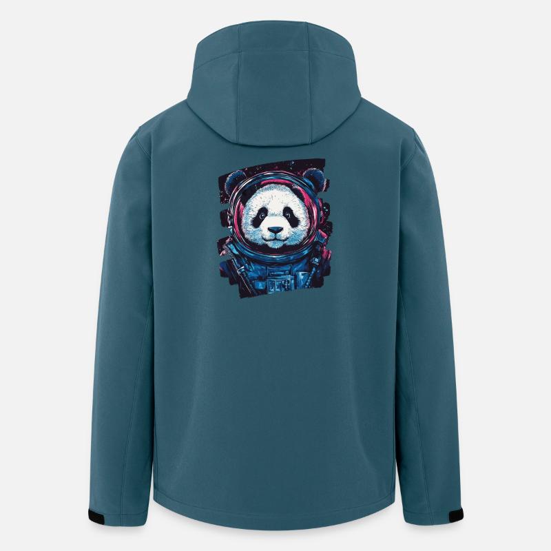 Panda Astronaut - Recycelte Männer Softshell-Jacke von Stanley/Stella - Dunkles Petrol