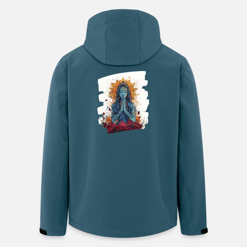 Yoga Namaste Meditation - Recycelte Männer Softshell-Jacke von Stanley/Stella - Dunkles Petrol