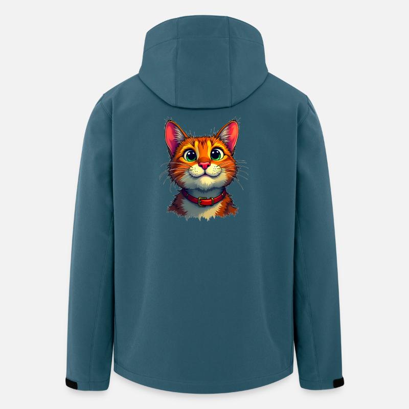 Chat mignon - Veste softshell homme en polyester recyclé Stanley/Stella - bleu pétrole foncé