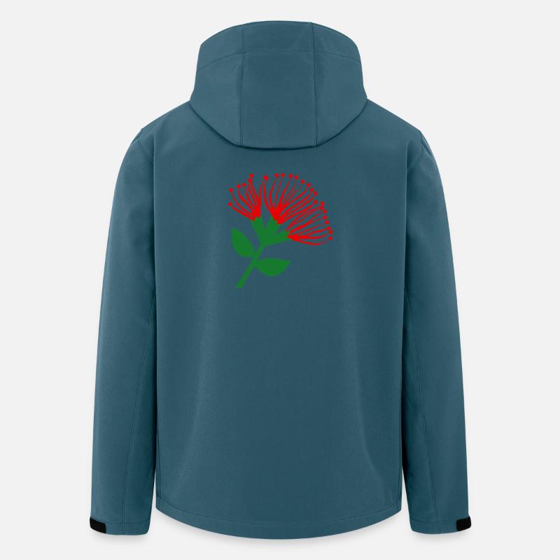Pohutukawa Blume , Neuseeland - Recycelte Männer Softshell-Jacke von Stanley/Stella - Dunkles Petrol
