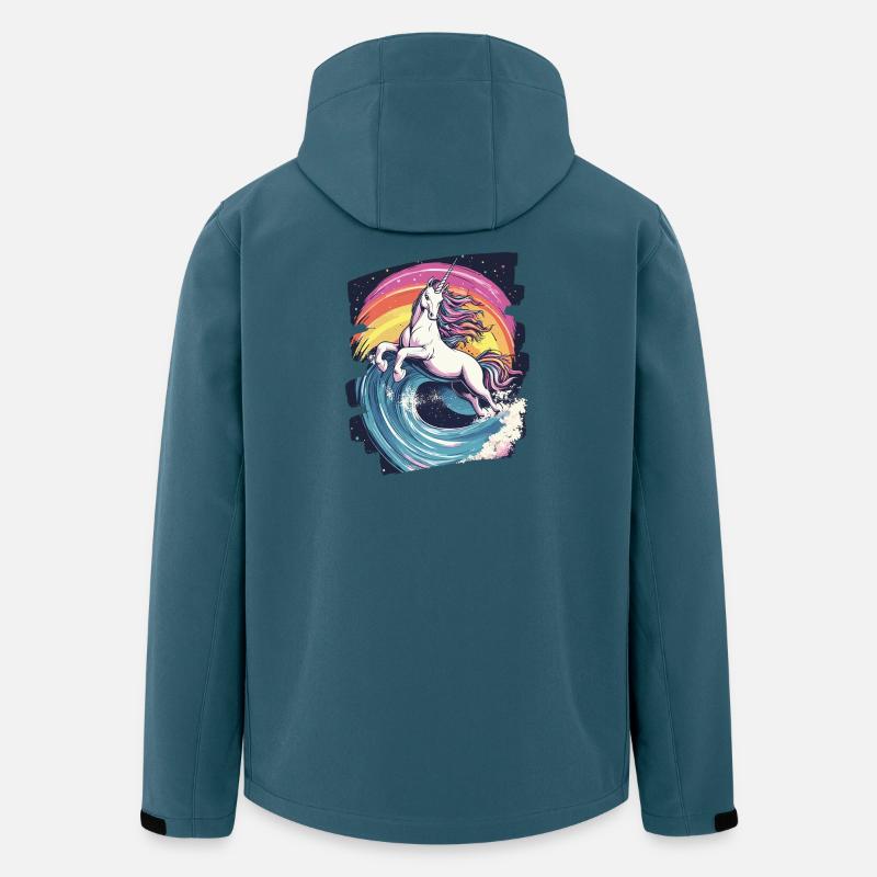 Einhorn - Recycelte Männer Softshell-Jacke von Stanley/Stella - Dunkles Petrol