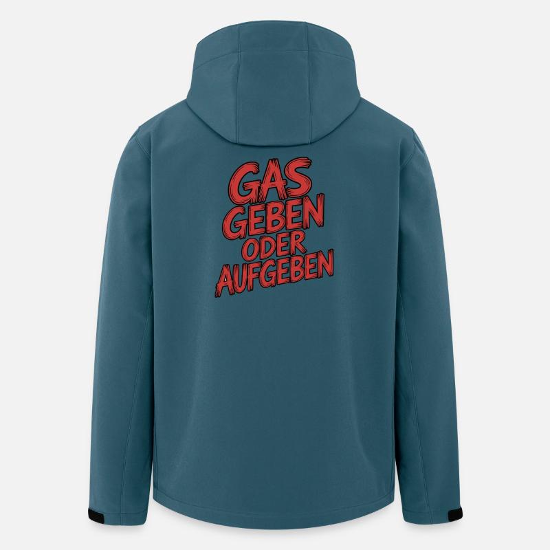 Gas geben oder Aufgeben - Recycelte Männer Softshell-Jacke von Stanley/Stella - Dunkles Petrol