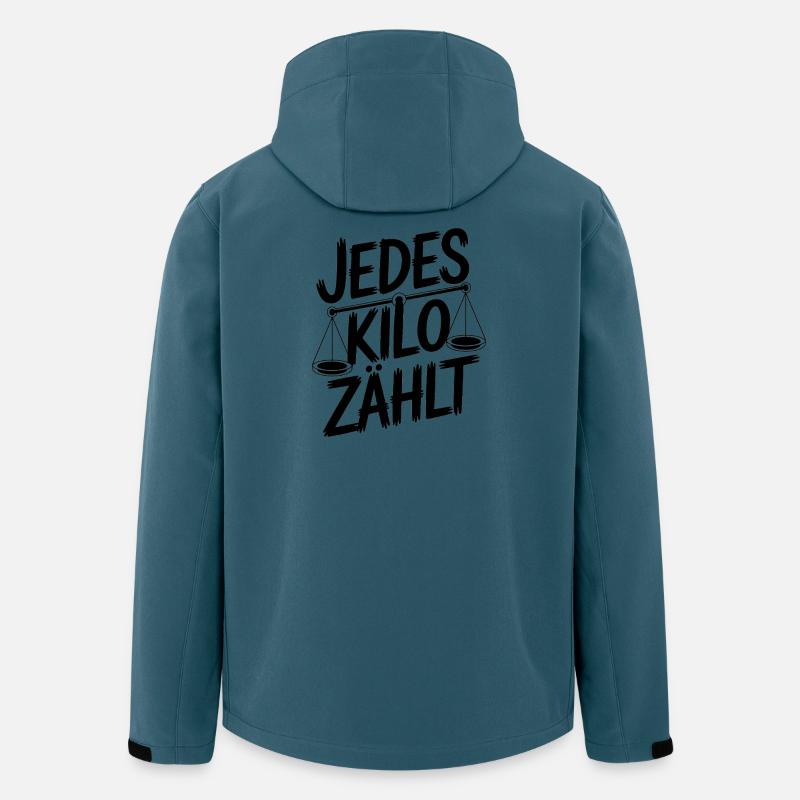 Jedes Kilo zaehlt - Recycelte Männer Softshell-Jacke von Stanley/Stella - Dunkles Petrol