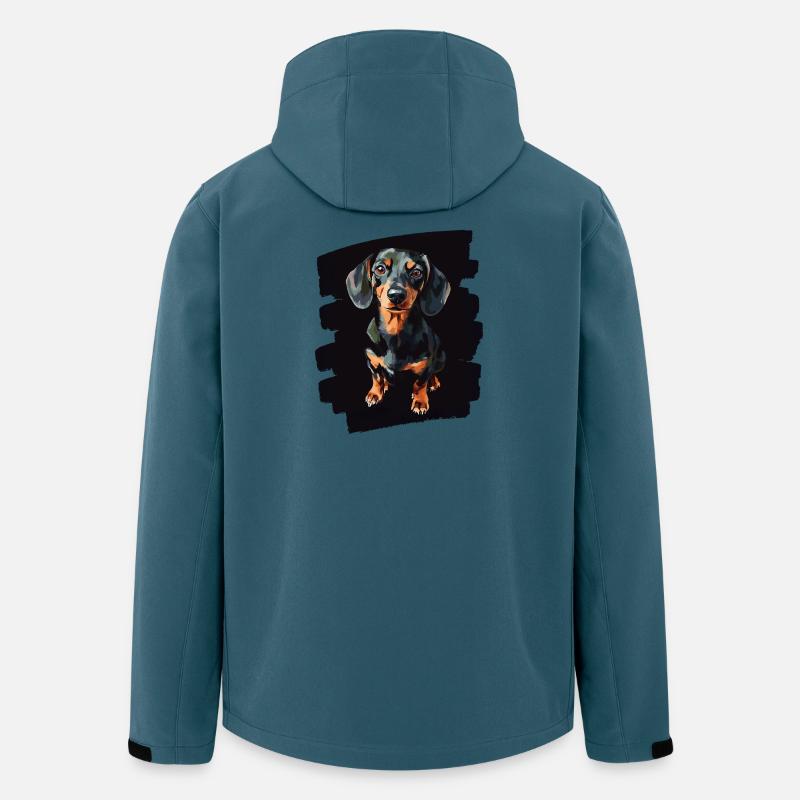 Dackel - Recycelte Männer Softshell-Jacke von Stanley/Stella - Dunkles Petrol