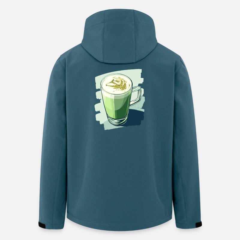 Matcha Latte Lover Thé vert - Veste softshell homme en polyester recyclé Stanley/Stella - bleu pétrole foncé