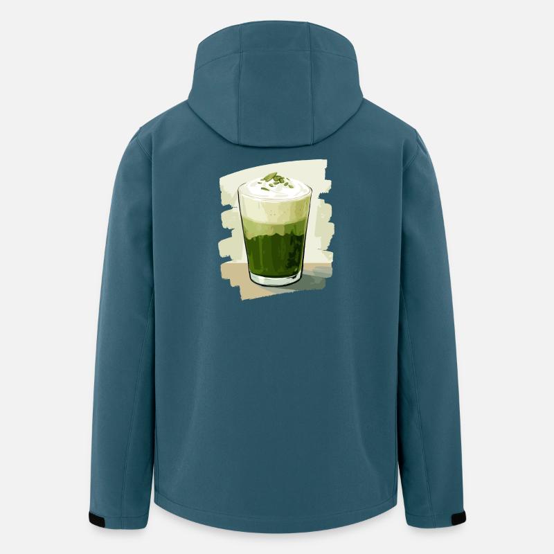 Matcha Latte Lover Thé vert - Veste softshell homme en polyester recyclé Stanley/Stella - bleu pétrole foncé