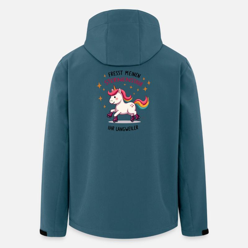 Rollschuh Einhorn - Recycelte Männer Softshell-Jacke von Stanley/Stella - Dunkles Petrol