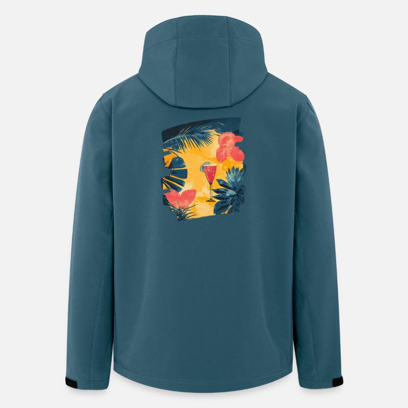 Sommer Cocktail - Recycelte Männer Softshell-Jacke von Stanley/Stella - Dunkles Petrol