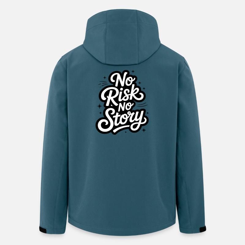 No Risk No Story - Recycelte Männer Softshell-Jacke von Stanley/Stella - Dunkles Petrol