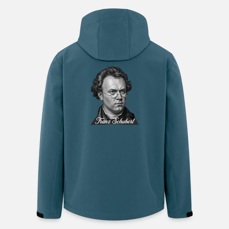Komponist Franz Schubert Porträt - Recycelte Männer Softshell-Jacke von Stanley/Stella - Dunkles Petrol
