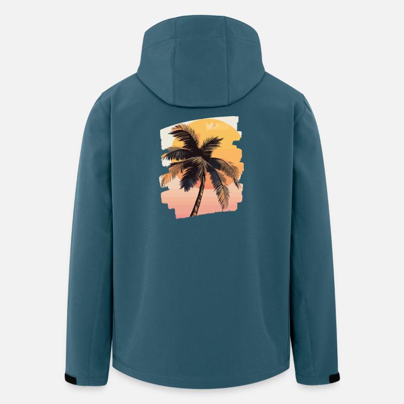 Palm Tree Sunset Somme - Men’s Recycled Softshell Jacket by Stanley/Stella - stargazer