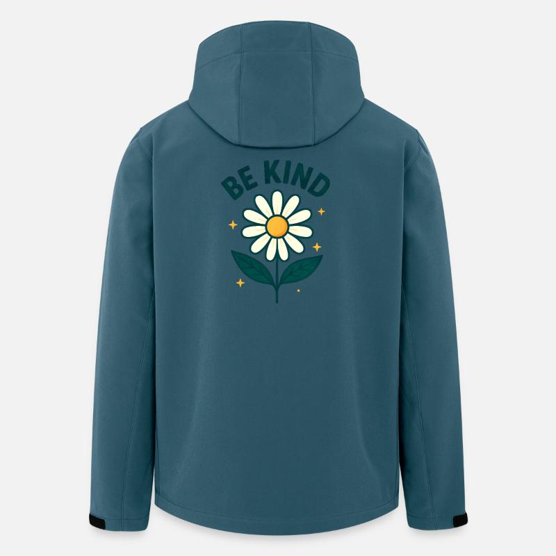 Inspirierende Blume mit Botschaft - Recycelte Männer Softshell-Jacke von Stanley/Stella - Dunkles Petrol