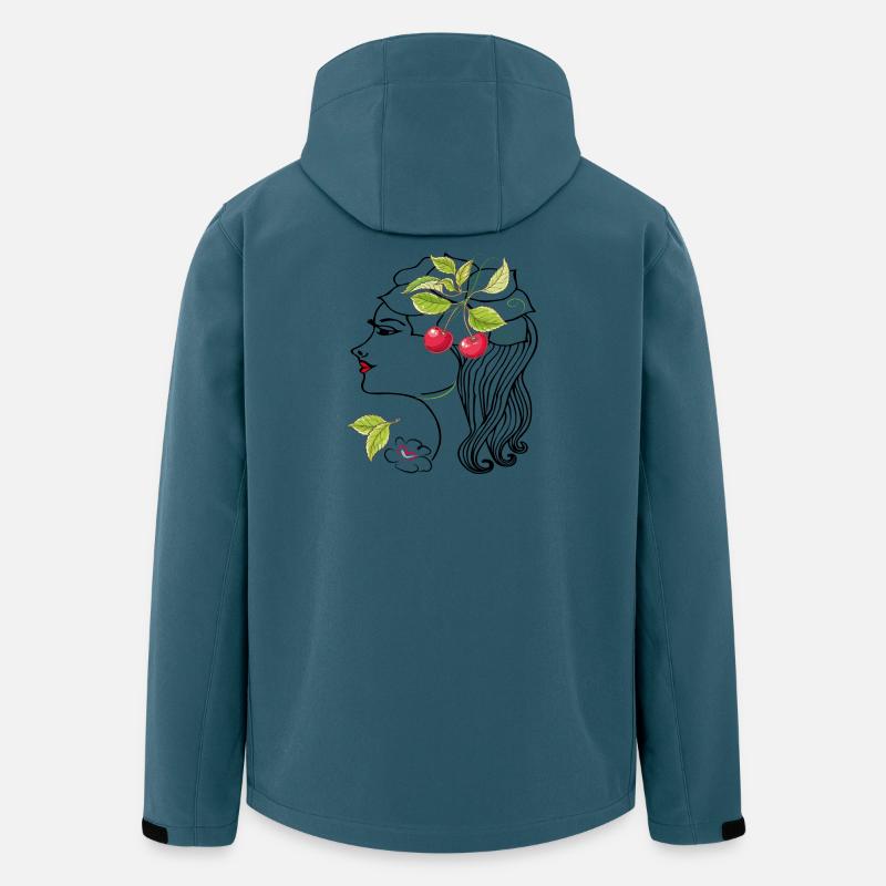 Woman's head with cherries - Men’s Recycled Softshell Jacket by Stanley/Stella - stargazer