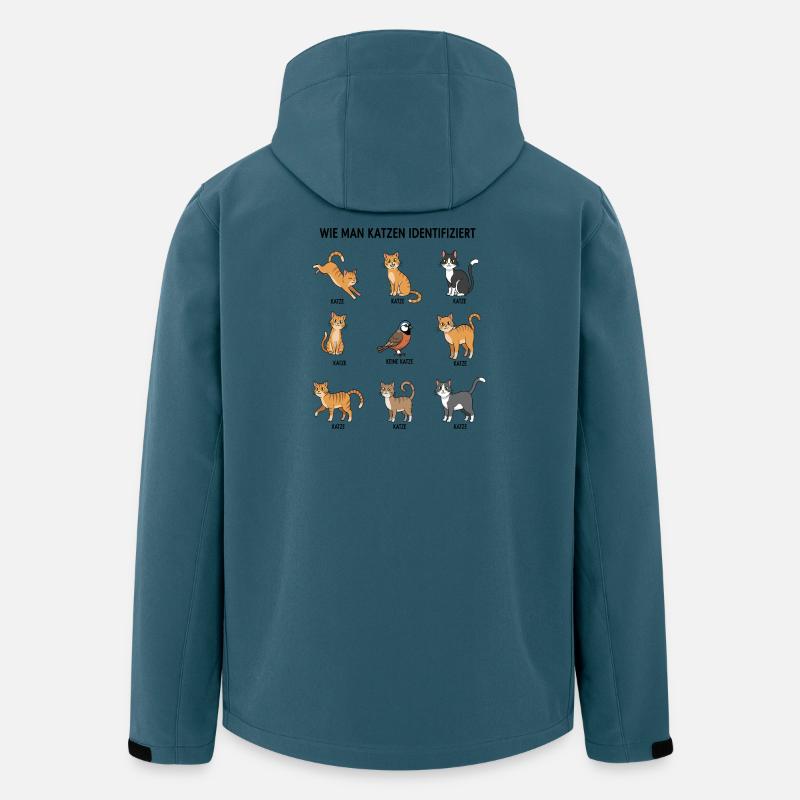Guide d’identification des chats - Veste softshell homme en polyester recyclé Stanley/Stella - bleu pétrole foncé