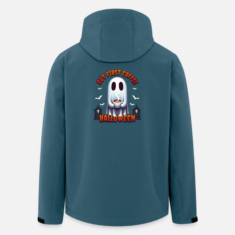 But First Coffee Halloween - Recycelte Männer Softshell-Jacke von Stanley/Stella - Dunkles Petrol