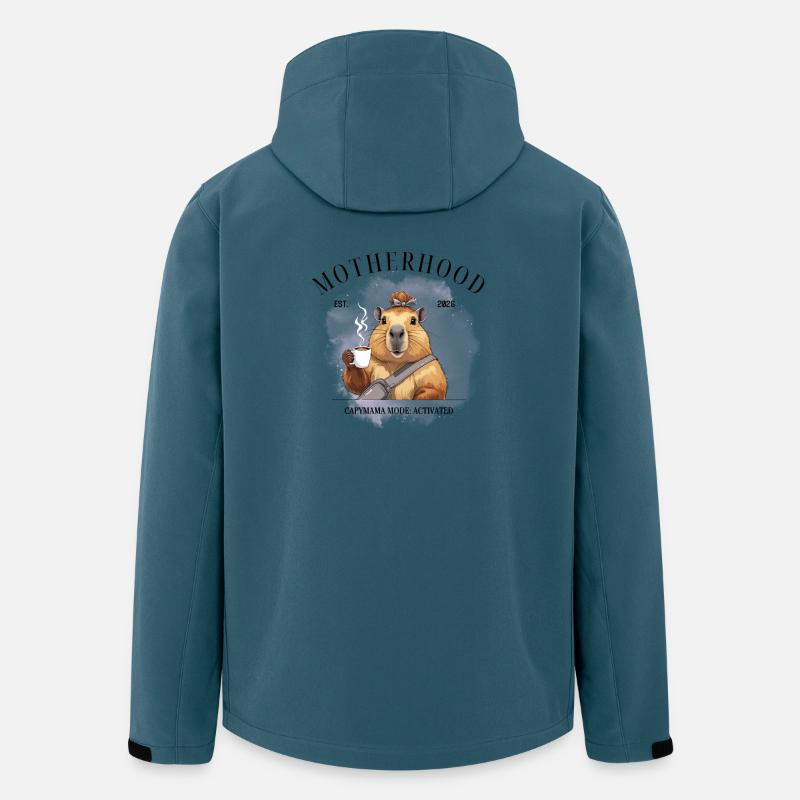 Capymama Mode Activated – Motherhood 2026 - Recycelte Männer Softshell-Jacke von Stanley/Stella - Dunkles Petrol