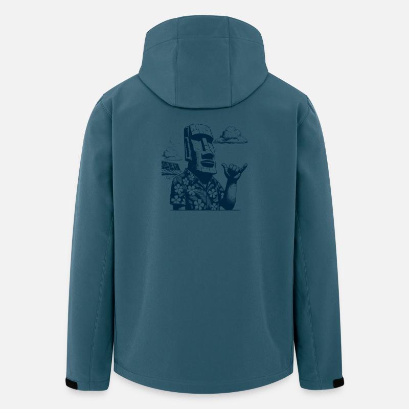 Easter Island - Swag Moai - Recycelte Männer Softshell-Jacke von Stanley/Stella - Dunkles Petrol