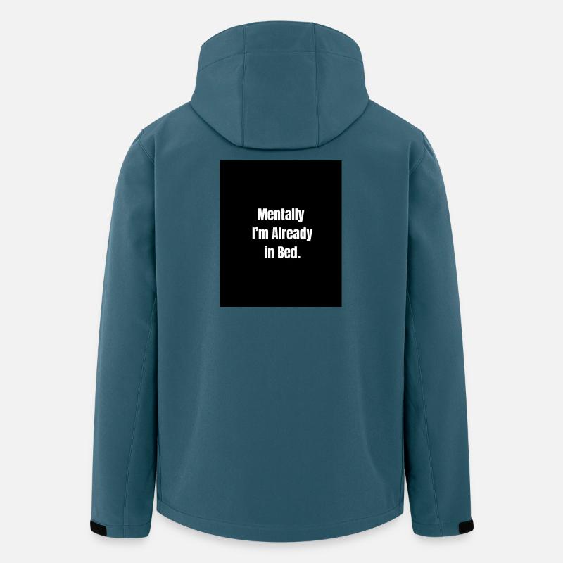 Geistig im Bett – Schläfrige Stimmung aktiviert - Recycelte Männer Softshell-Jacke von Stanley/Stella - Dunkles Petrol