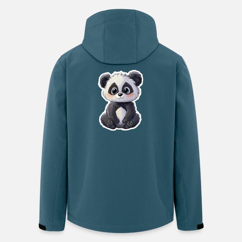 Cute Panda Bear - Men’s Recycled Softshell Jacket by Stanley/Stella - stargazer