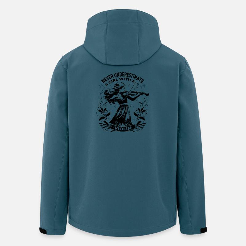 Kompliziertes Mandala-Muster in Monochrom - Recycelte Männer Softshell-Jacke von Stanley/Stella - Dunkles Petrol