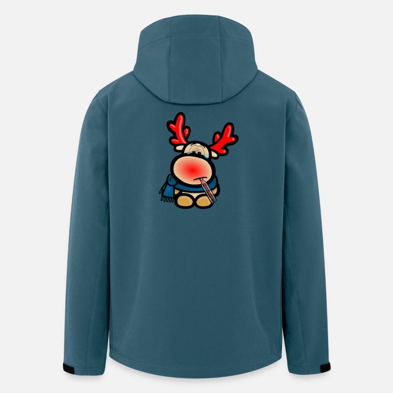 Rentier Elmondo hat Grippe - Recycelte Männer Softshell-Jacke von Stanley/Stella - Dunkles Petrol