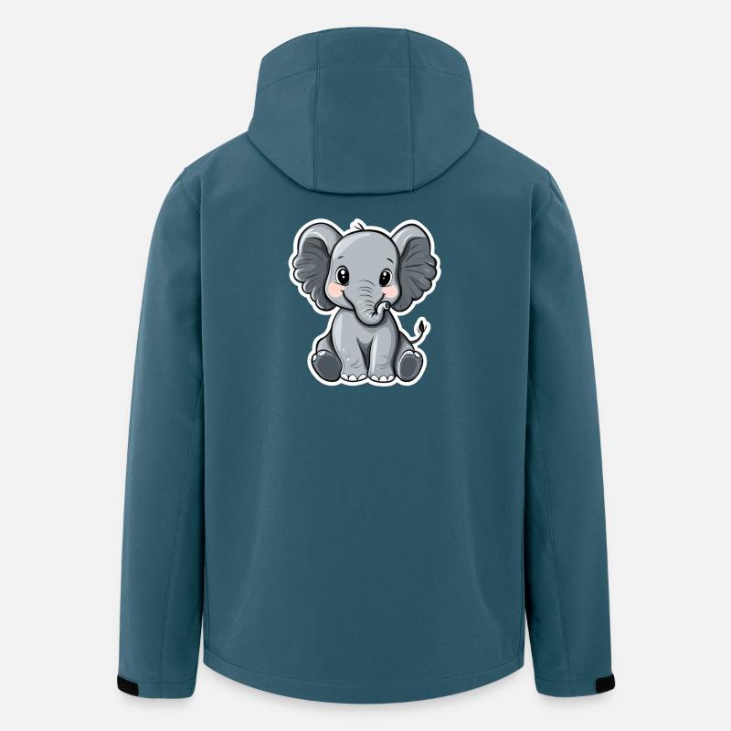 Elefant - Recycelte Männer Softshell-Jacke von Stanley/Stella - Dunkles Petrol