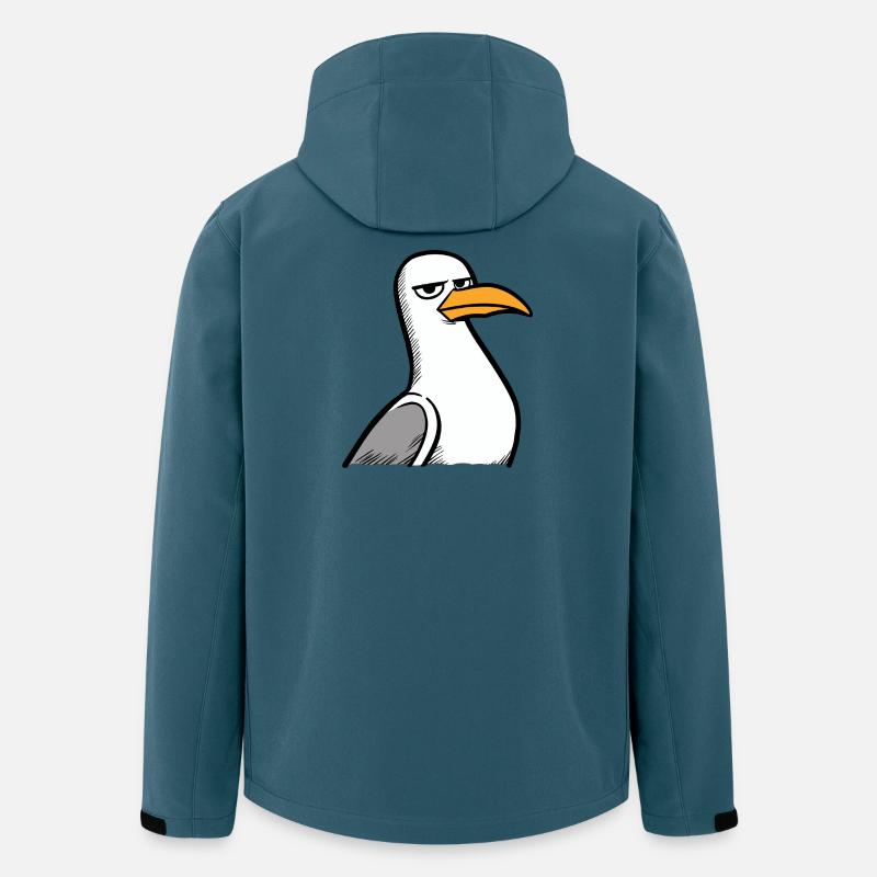 Moin Nordsee Möwe Langweile Blick Verachtung Böse - Recycelte Männer Softshell-Jacke von Stanley/Stella - Dunkles Petrol
