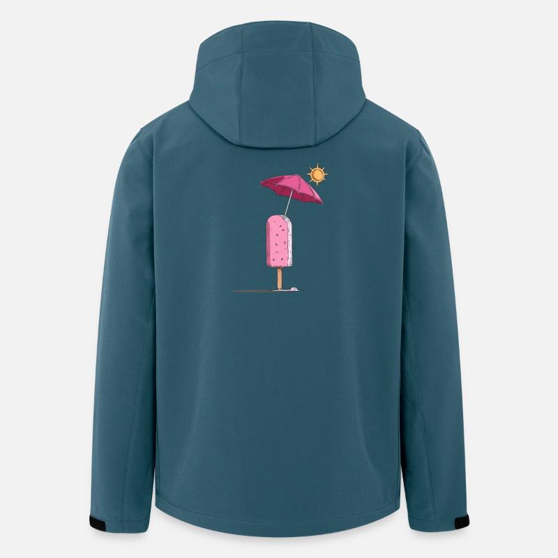 Eis-Sommertraum mit Sonnenschirm - Recycelte Männer Softshell-Jacke von Stanley/Stella - Dunkles Petrol