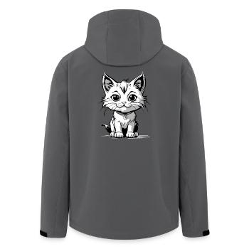Kittycat - Recycelte Männer Softshell-Jacke von Stanley/Stella - Dunkles Petrol - Hinten - AI Model Male 185 light (185cm)