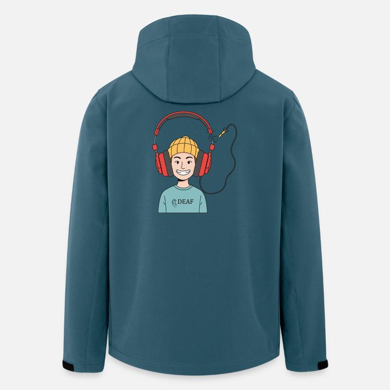 Deaf & Happy - Recycelte Männer Softshell-Jacke von Stanley/Stella - Dunkles Petrol