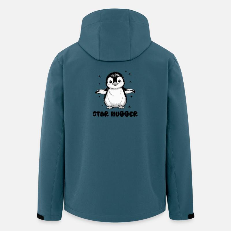 Charming Penguin Illustration for Apparel - Men’s Recycled Softshell Jacket by Stanley/Stella - stargazer