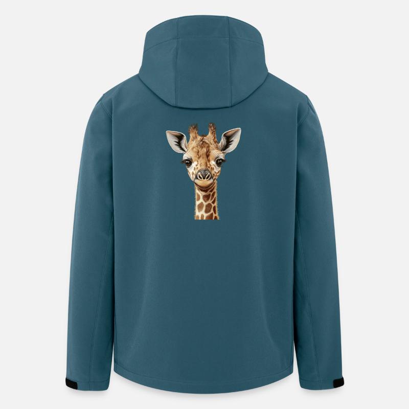 Giraffe - Recycelte Männer Softshell-Jacke von Stanley/Stella - Dunkles Petrol