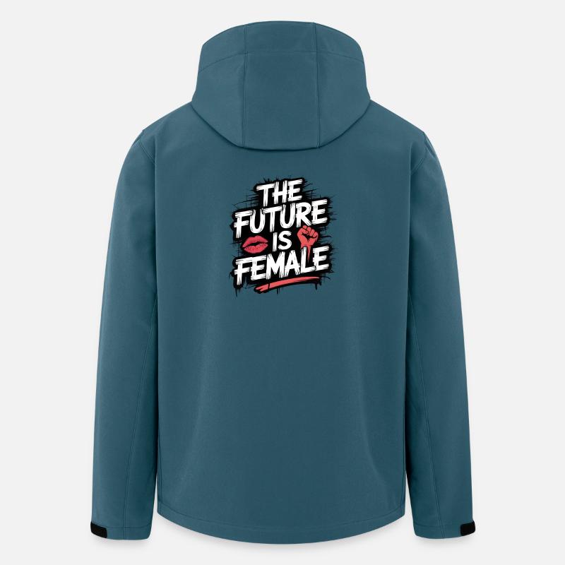 Weiblich ist die Zukunft - Recycelte Männer Softshell-Jacke von Stanley/Stella - Dunkles Petrol