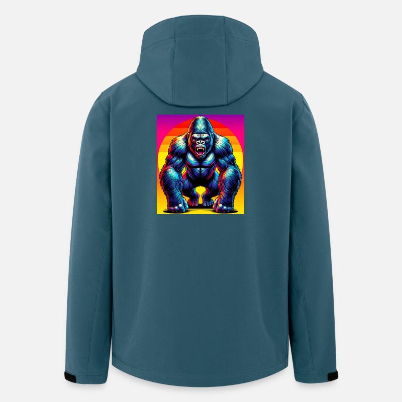 Gorilla - Recycelte Männer Softshell-Jacke von Stanley/Stella - Dunkles Petrol