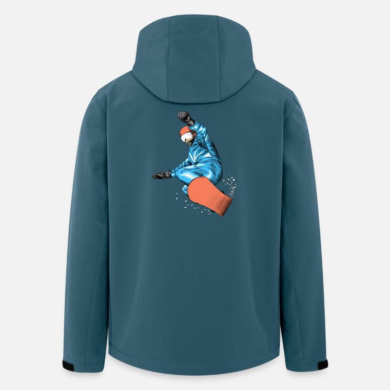 Snowboarder - Recycelte Männer Softshell-Jacke von Stanley/Stella - Dunkles Petrol