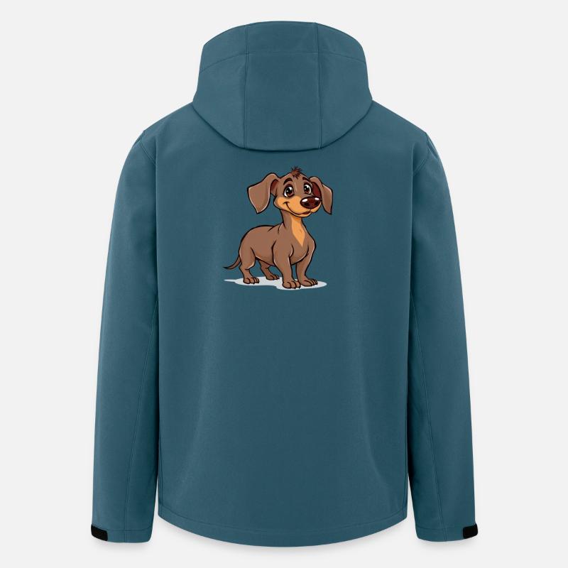 Cute Puppy Dachshund with Friendly Look - Men’s Recycled Softshell Jacket by Stanley/Stella - stargazer