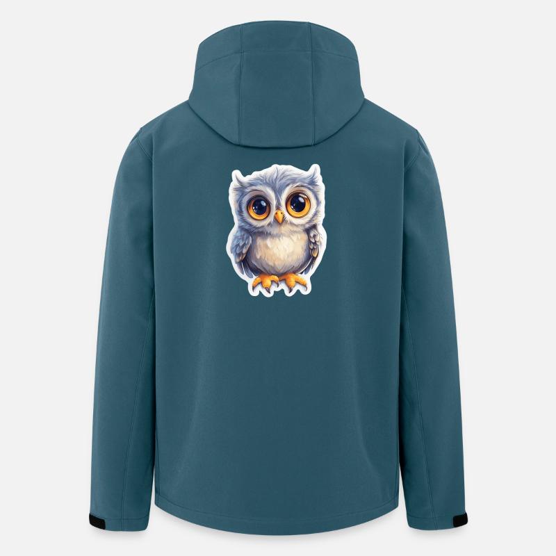 Eule - Recycelte Männer Softshell-Jacke von Stanley/Stella - Dunkles Petrol