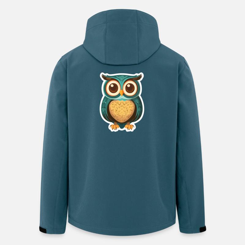 Eule - Recycelte Männer Softshell-Jacke von Stanley/Stella - Dunkles Petrol