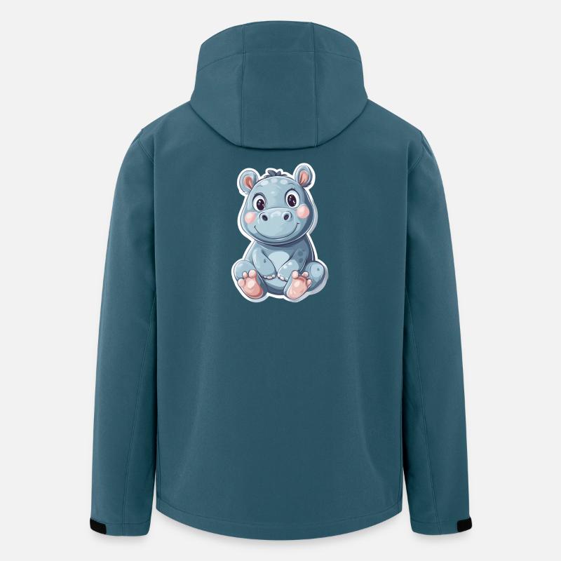 Nilpferd - Recycelte Männer Softshell-Jacke von Stanley/Stella - Dunkles Petrol
